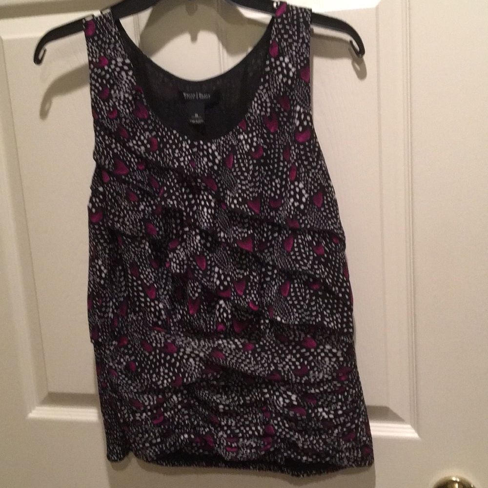 White House Black Market ruffled front top.